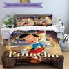 3-teiliges Pinocchio's Magisches Abenteuer Bettwäsche-Set Bettbezug Kissenbezug Zuhause Weihnachts-Xmas Halloween Geschenk 1 Bettbezug 2 Kissenbezüge M929294