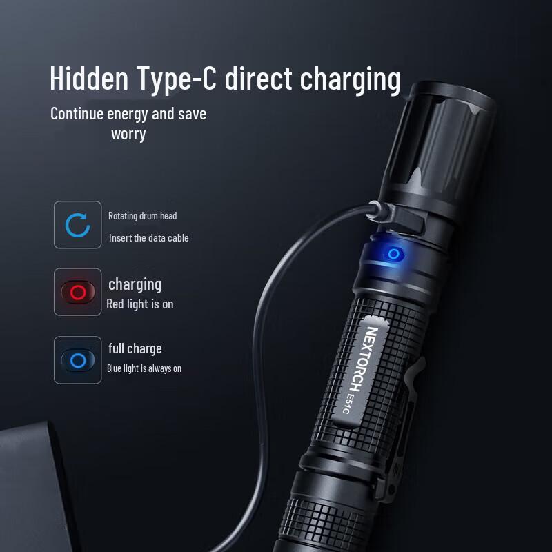 NEXTORCH E-Series High-Lumen Rechargeable EDC Flashlight