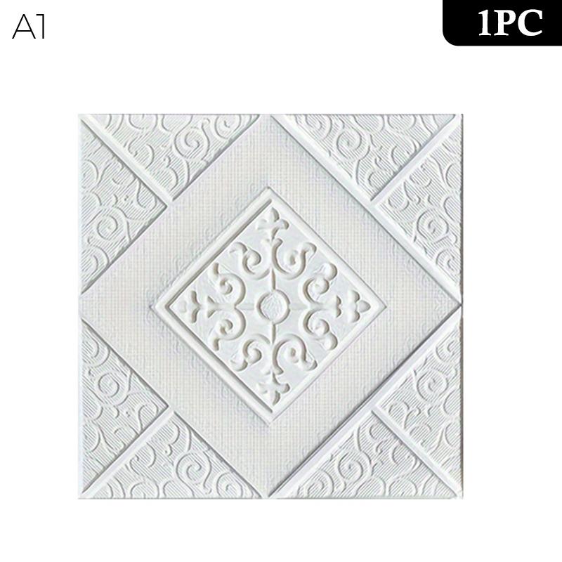 1/4Pcs 3D Foam Ceiling Self-Adhesive Anti-Collision Wall Stickers Waterproof Peel And Stick Background Wallpaper Bed Room Decor