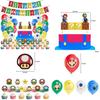 Super Mario Kids Birthday Party Decor Suit Features Colorful Balloons And Cheerful Banner For Celebration