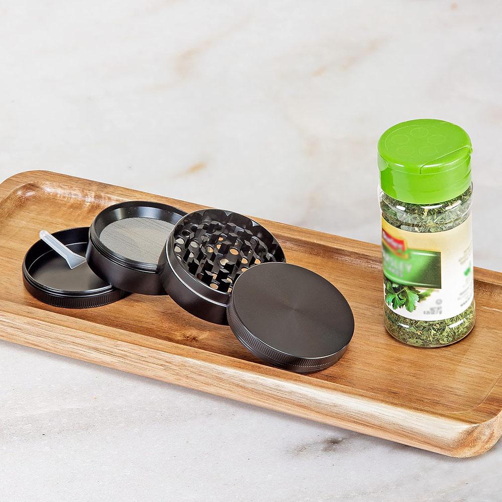 Herb Grinder Magnetic 4 Layers Zinc Alloy Metal Dry Herb Spice Smoking Kitchen Gift