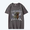 Certified Freak Funny Cat Meme T Shirt men women Oversized 100% Cotton Hot sale short sleeve Summer print Unisex plus size tops