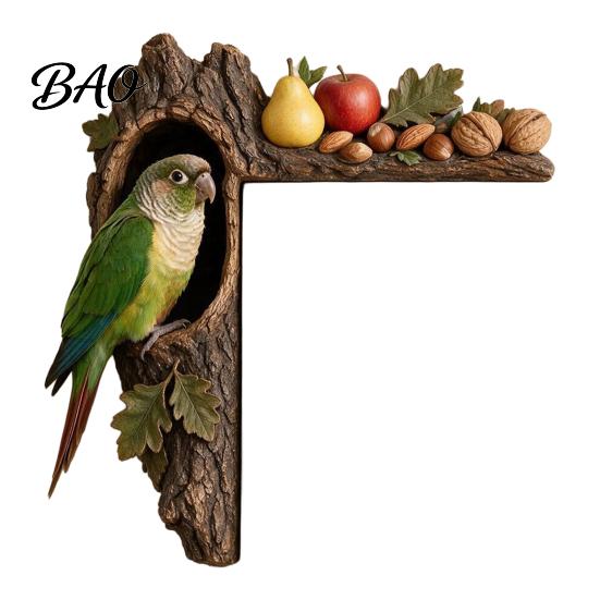 Decorative Accents for Reading Nooks Chipmunk Tree Door Topper, Squirrel Owl Wooden Frame Sign, Funny Whimsical Rustic Home Wall Animals Corner
