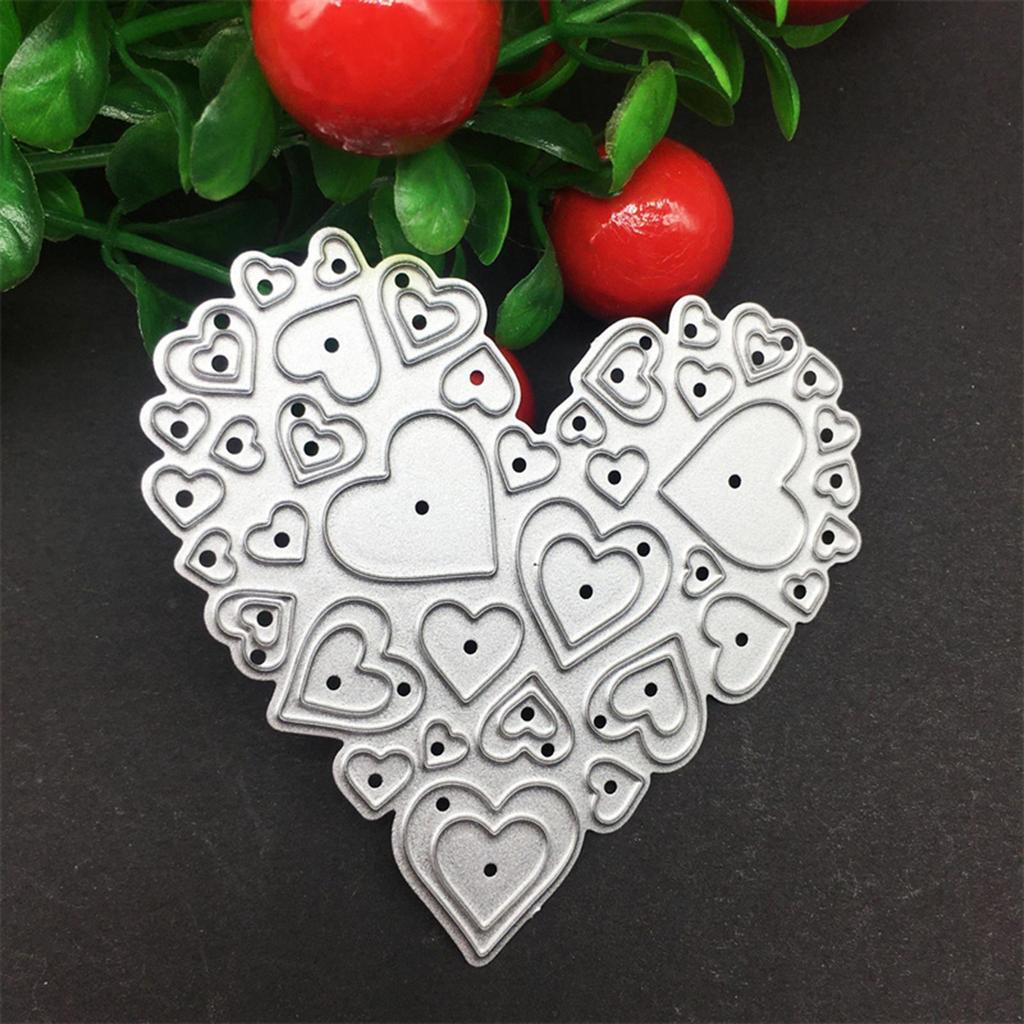 Liebesherz Metall-Stanzformen Schablonen für DIY Scrapbooking Dekorative Prägepapierkarten Vorlage Dekor Stanzteile