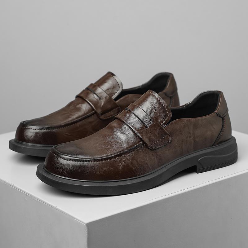 Business Casual Leather Men Shoes Genuine Leather Oxford Shoes For Men Flats Shoes