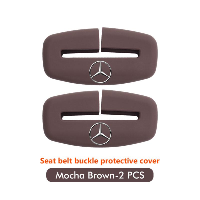2pcs Silicone Car Seat Safety Belt Protection Buckle Clip Cover For Mercedes Benz AMG A C E S G Class W201 W210 W108 W204 W205