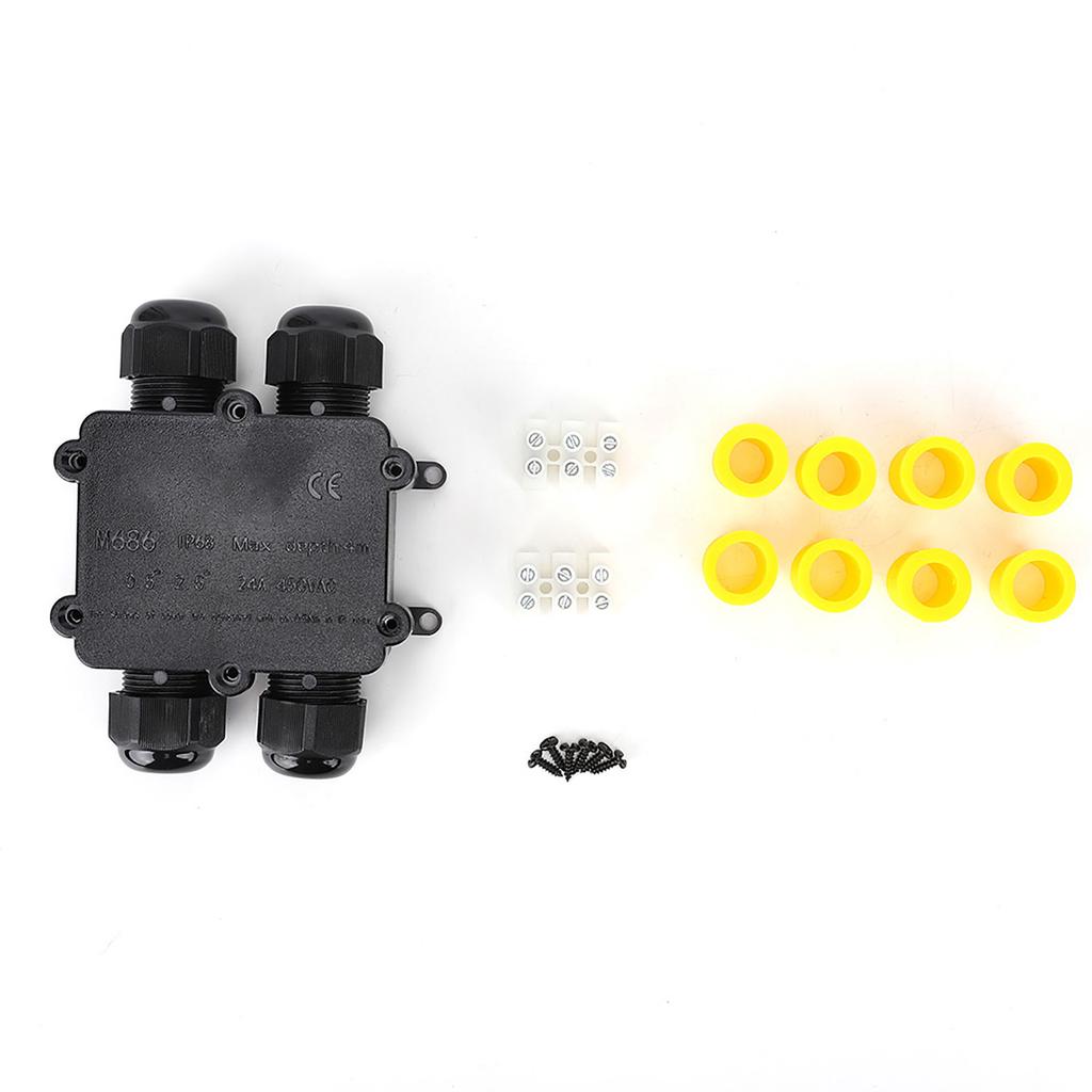 Junction Box Plastic Junction Box Plastic Waterproof Junction Box M686 Outdoor Cable 4-Way H Type Electrical Junction Box IP68