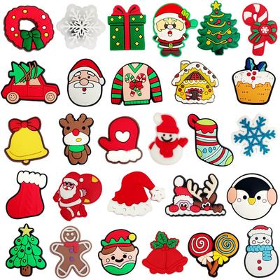 Adornos de Zapatos Navideños de Dibujos Animados para Zuecos Sandalias de Diapositivas de Burbujas Accesorios de Decoración de Zapatos de PVC Para Adolescentes
