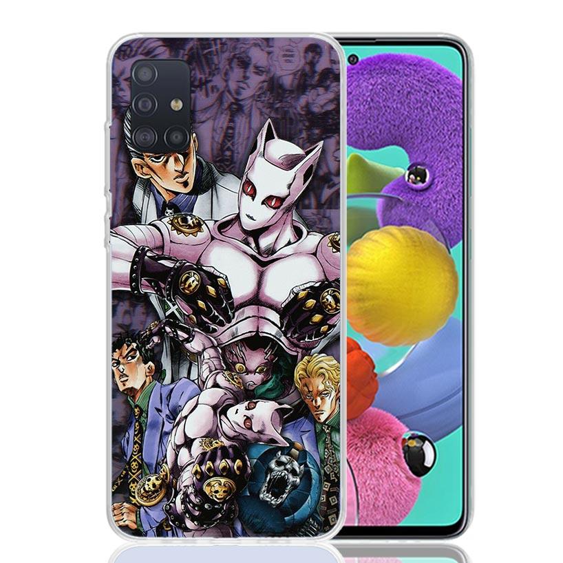 JoJo Adventure Killer Queen Phone Case For Samsung Galaxy A52 A32 A22 A12 A02S A50S A30S A51 A31 AA71 Note 20 Ultra 10 S10 Plus