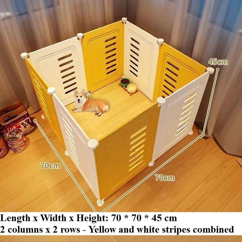 Dog Enclosure Household Small Dog Superlarge Free Space Indoor Isolation Pet Cage Training Toilet Fence Dog Den Free Combination