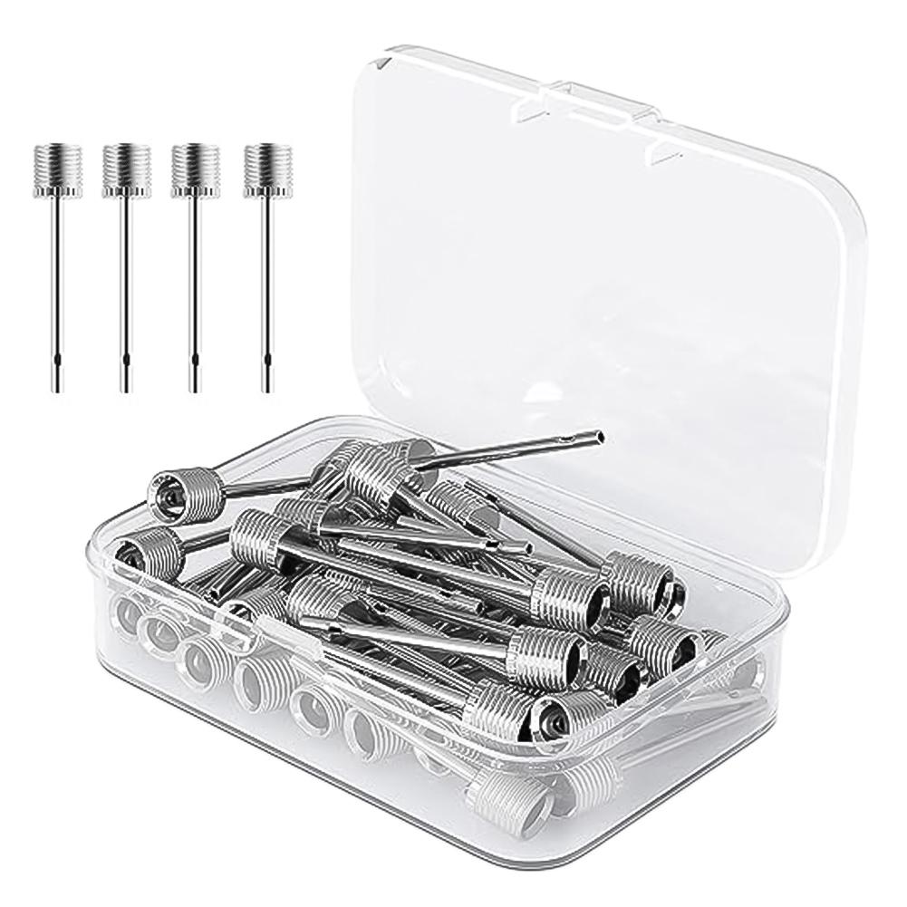100 PCS Sport Ball Inflating Pump Needle Pump Adapter Basketball Valve Pump Stainless Steel Pump Pin Bicycle Spare Parts