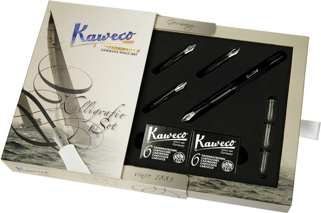 Kaweco Calligraphy Officially Imported Set, Black, CALI-BK, 1.1/1.5/1.9/2.3mm,