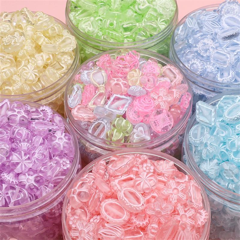 Acrylic Transparent Mixed Beads for DIY Jewelry: Phone Chains, Bracelets, Pendants, and Accessories.