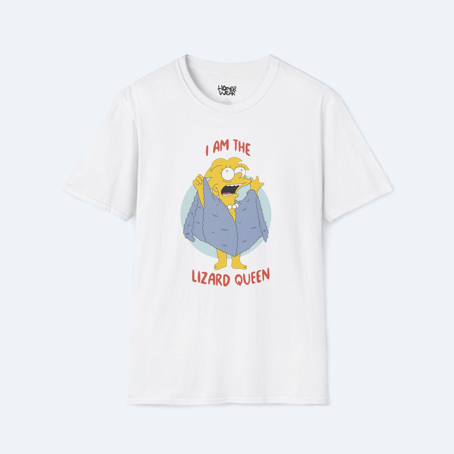 Lizard Queen Lisa Graphic Tee - Unisex Simpsons I Am the Lizard Queen Shirt | Pop Culture Cartoons Gift for Fans S