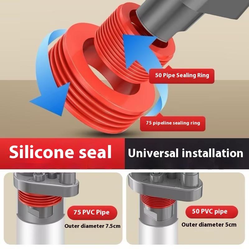 Universal 5 In 1 Sealing Ring Sink Drain Pipe Adapter Anti Odor Multifunctional Kitchen Basin Sewer Branch