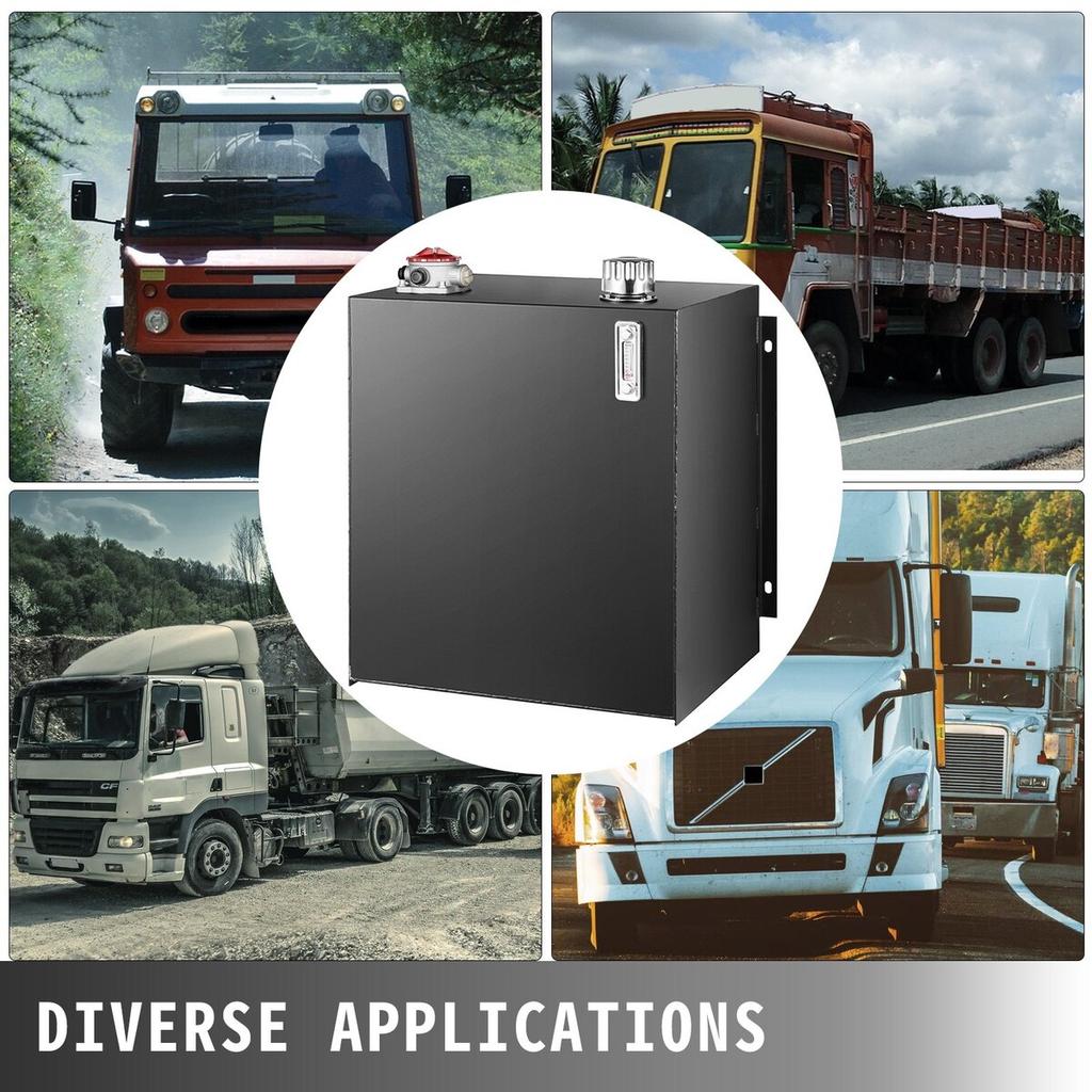 Hydraulic Oil Tanks 25Gal Fuel Tank Heavy Duty Hydraulic Steel Tank Reservoir, Gasoline Transfer Tanks, Hydraulic Reservoir with Strainer Temp Gauge