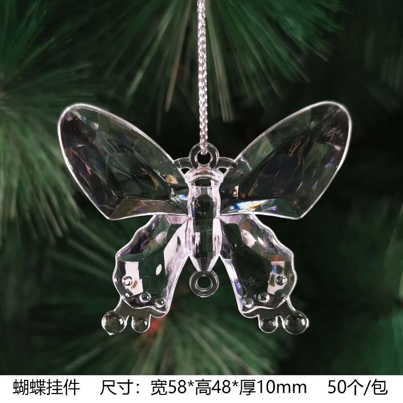 New Christmas Transparent Ice Crystal Snowflake Christmas Tree Decoration Supplies Christmas Atmosphere Christmas Tree Snowflake Pendant
