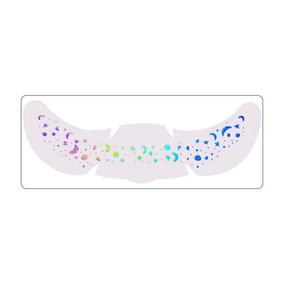 DIY Face Temporary Tattoo Fish Scale Moon Star Face Tattoo Sticker  Women