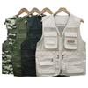 Gilet Utility Léger en Mesh pour Homme avec Multiples Poches, Gilet Casual sans Manches à Col en V pour l'Été, les Voyages en Plein Air, la Photographie