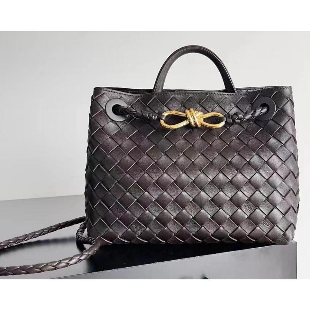 Trendige neue gewebte Damentaschen, handgeflochtene Doppelschichtwebung, tragbare Damen-Umhängetaschen, strukturierte gewebte Taschen