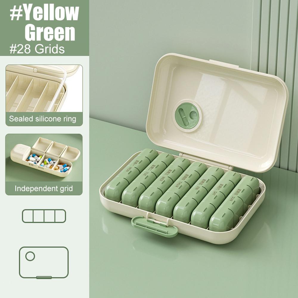 1 Stück Wöchentlicher Pillenorganisator 3/4 Mal am Tag, 7 Tage Pillendose 3/4 Mal, Tragbares Reise-Pillenetui für Pillen/Vitamine/Fischöl