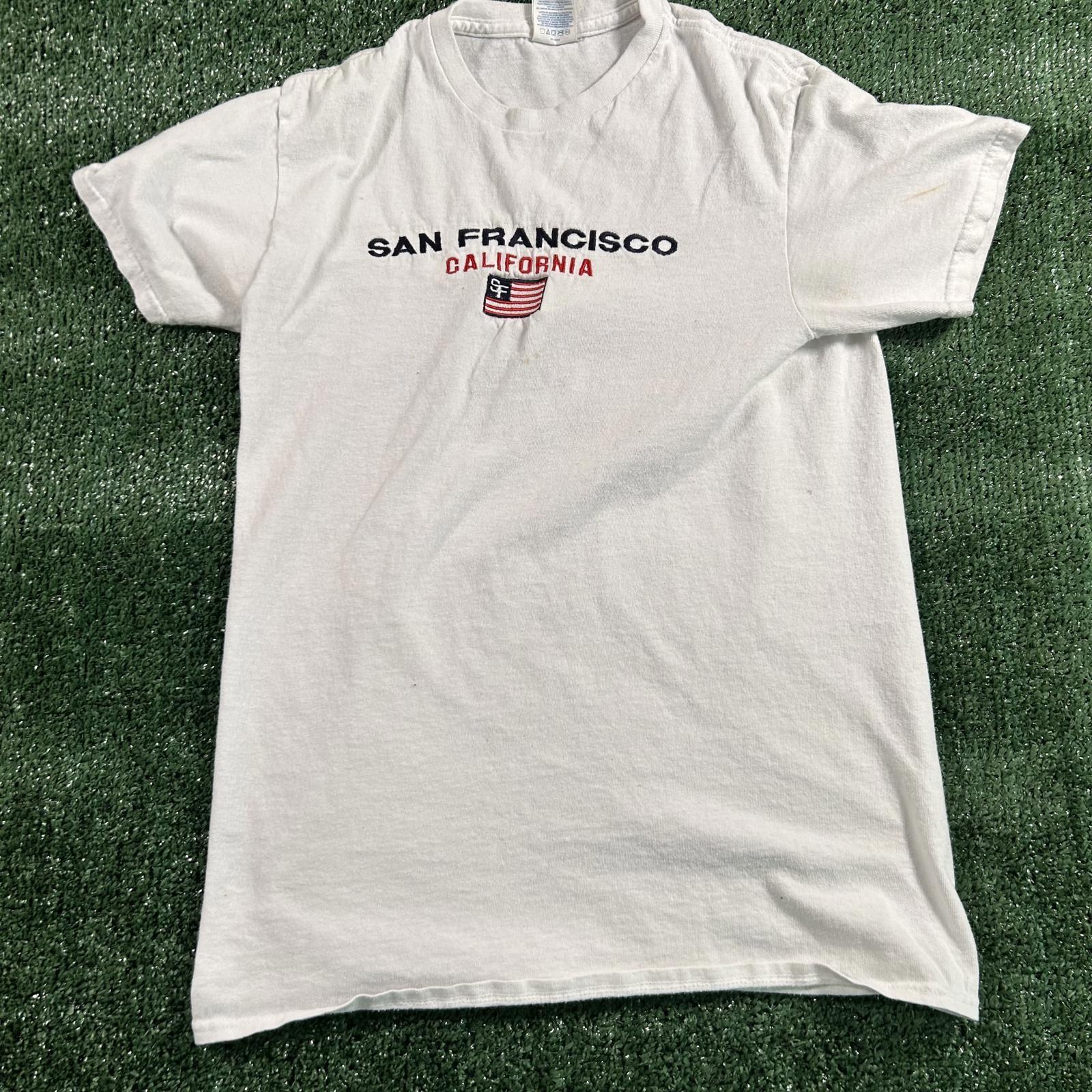 Men s White San Francisco California Graphic T-Shirt. Small 2XL