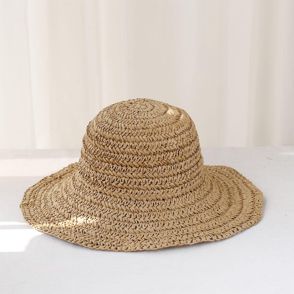 FASHION Handmade High Quality Simple 2026 NEW Sun Hat Floppy Summer Hats For Women Beach Panama Straw Dome Bucket Hat