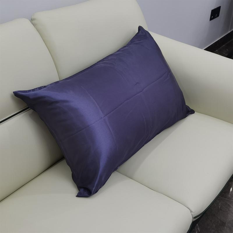 2pcs Pillowcase, Artificial Silk Soft Breathable Skin-friendly Cushion Cover With Hidden Zipper,