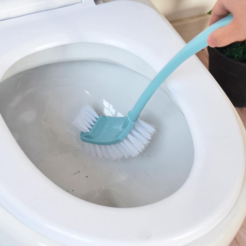 Durable Long-Handled Toilet Brush Set with Soft Bristles and Stand