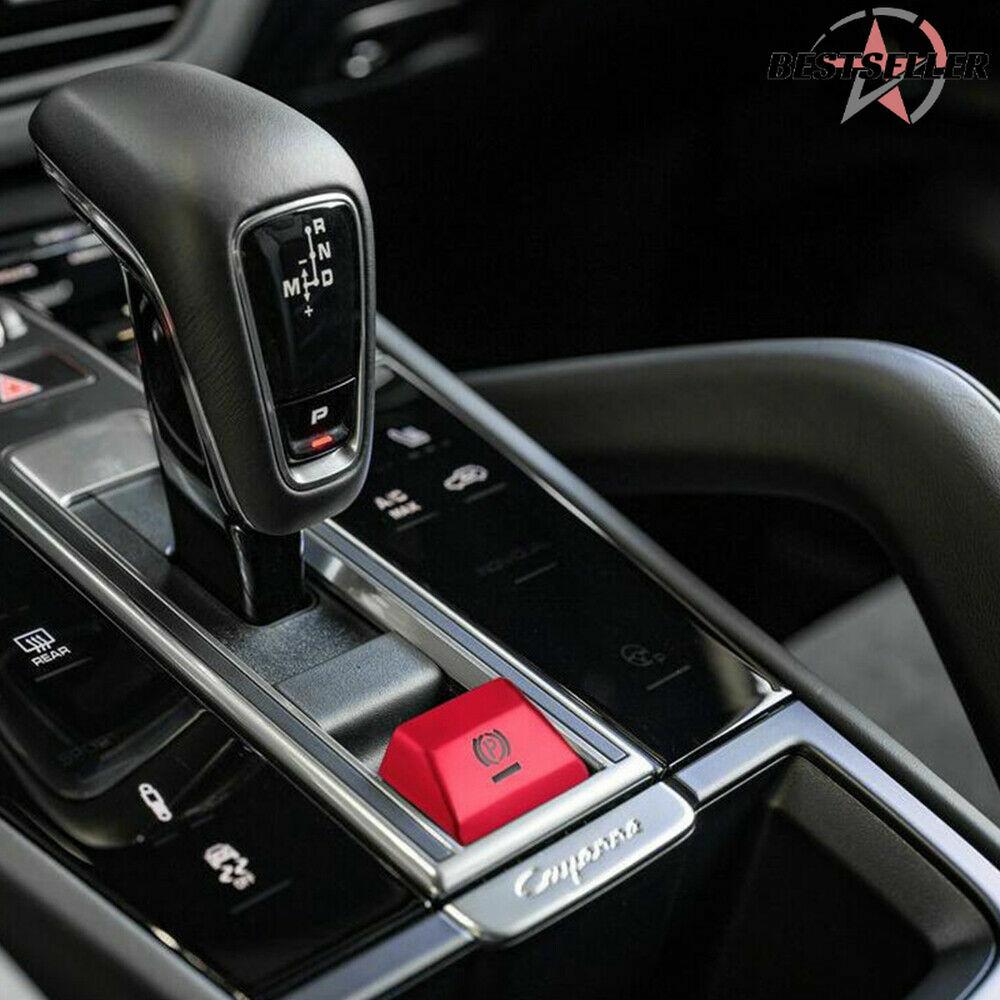 &Red Aluminum Parking Brake P Button Switch Trim Cover for Porsche 18-21 Cayenne