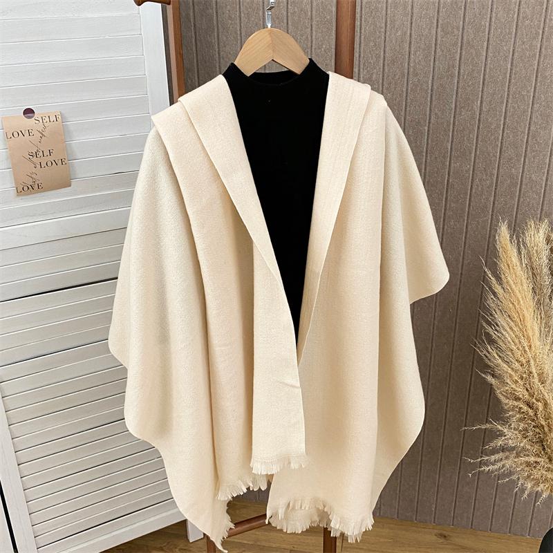 Winter Scarf For Women Cashmere Warm Solid Pashmina Blanket Wraps Female Thick Soft Bufanda Tassel Shawl Wrap Poncho Echarpe
