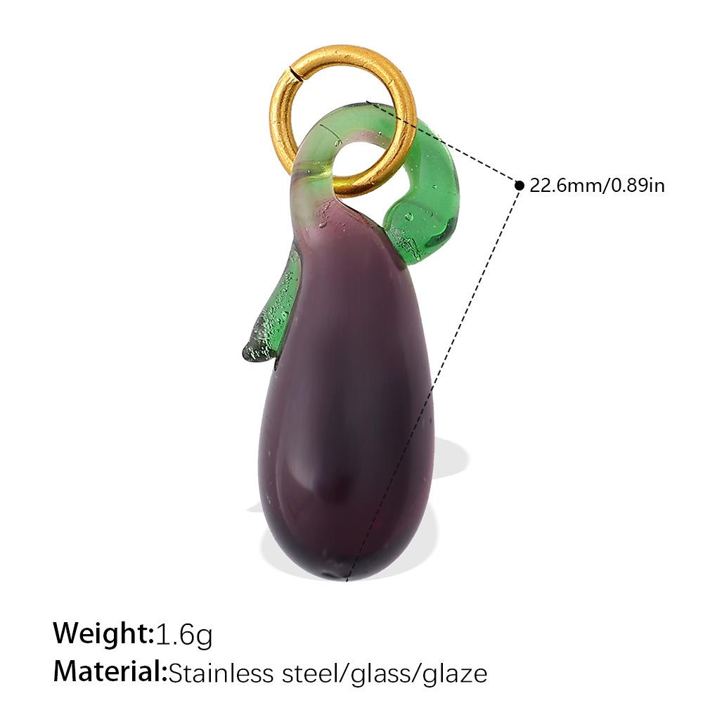 Fresh and Cute DIY Watermelon Grape Fruit Pendant Exquisite Small Glass Pendant Accessories Collection