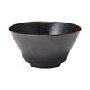 Mino Ware Black 83993542 Bowl, Glaze, Approx. 15.8cm Diameter,