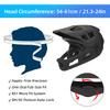 Mountain Bike Helmet Detachable Helmet Full Face Mountain Bike Helmet with Padding and  + Silver Ion Straps