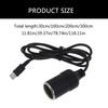 USB to Car Cigarettes Lighters Female Socket 12V Power Cable with Type C Adapter for Vehicle Accessories