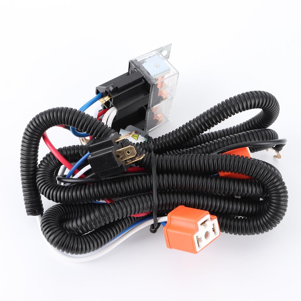 Strålkastarrele Kabelhärva Kit 2st Ljusport Strålkastarförstärkare Mörkt Ljus Ljusförstärkare 12V 40A 55W