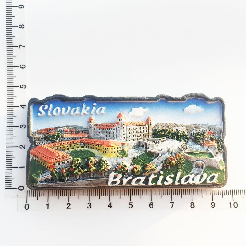 Slovakya Seyahat Buzdolabı Çıkartmaları Yaratıcı Seyahat Hediyelikleri Reçine Buzdolabı Mıknatısları Karatahta Manyetik Çıkartmalar Ev Dekorasyonu