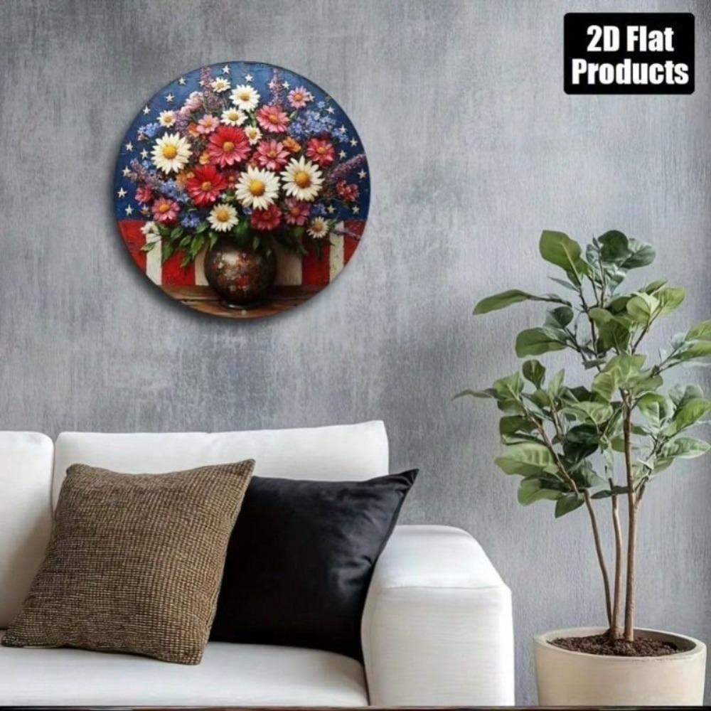 Tin Sign Wall Art 8 Inch Round Metal Poster for Home Bar Kitchen Gift