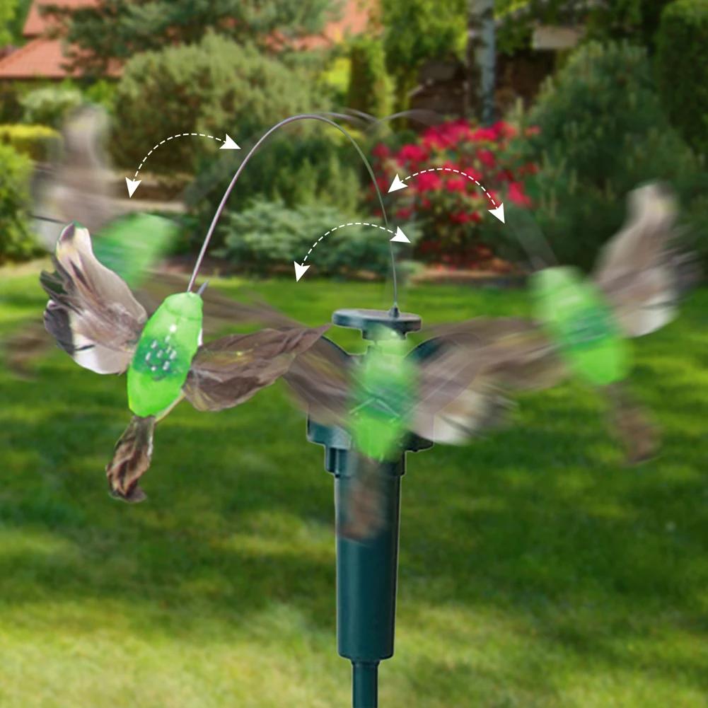 Solar Flying Humming Bird Indoor Outdoor Dancing Fluttering Butterflies Waterproof Creative Craft Atmosphere for Home Walkways