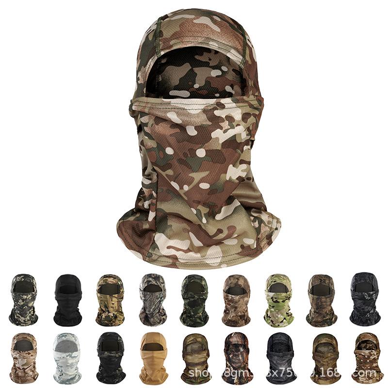 American Camouflage Cycling Balaclava - Sun Protection & Windproof Quick-Dry Face Mask for Outdoor Activities