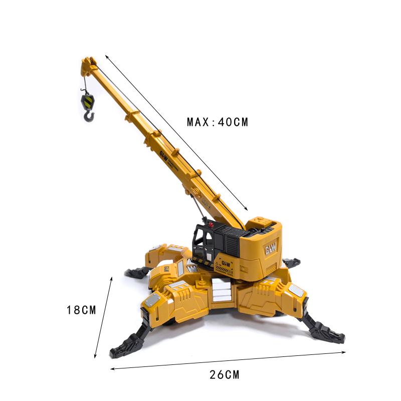 Engineering Vehicle Car Toys Crane Excavator Alloy+Plastic Tractor Boy Transformable Inertial Vehicle Kid for Children Gift