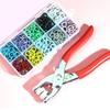 Premium Quality No-Sew Metal Prong Snap Fasteners Kit 9.5mm for Infant Clothes DIY Repair with Hand Tool