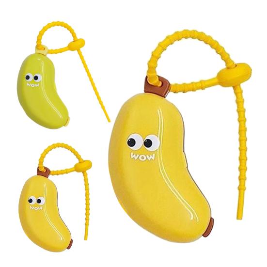 1/2Pcs Banana Toothbrush Cover with Toothpaste Dispenser Dust-Proof Compact Design Portable