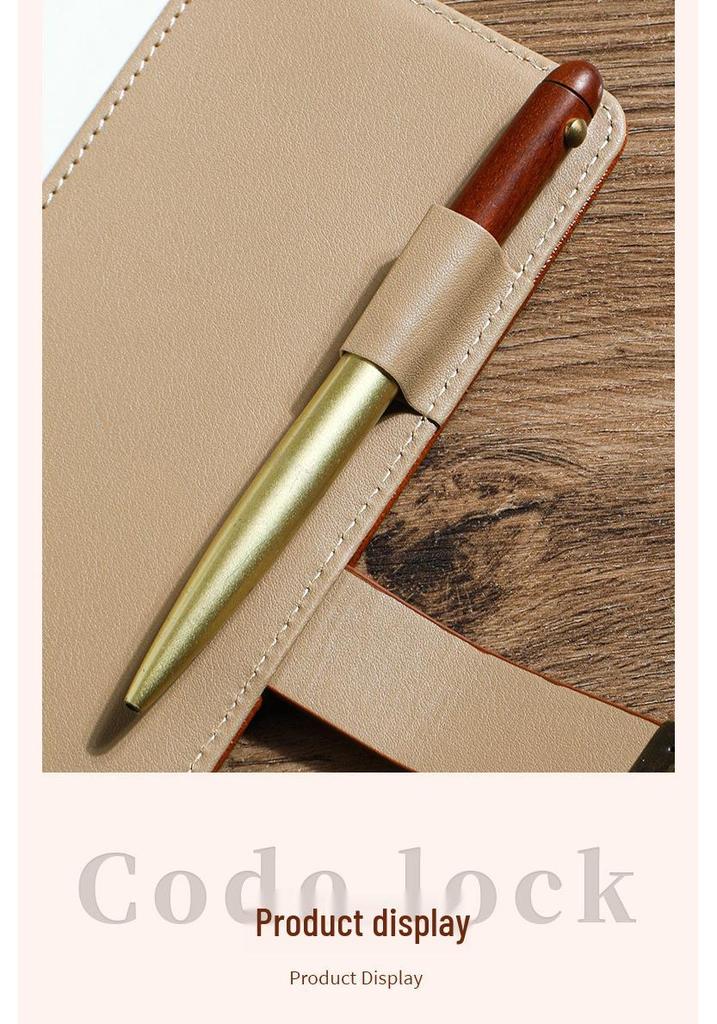 Retro Style A5 Lockable Password Journal - Exquisite High-Design Notebook