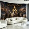 Assassin Creed Wall Tapestry Aesthetic Wall Hanging Printed Fabric Blanket Decorative Tapestries for Bedroom Living Room Home Decor