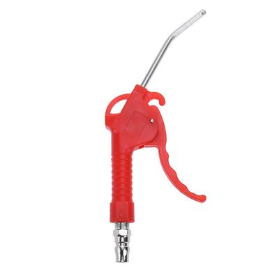 Red Plastic Handle Angled Nozzle Air Duster Blower Blow Gun Pneumatic Tool