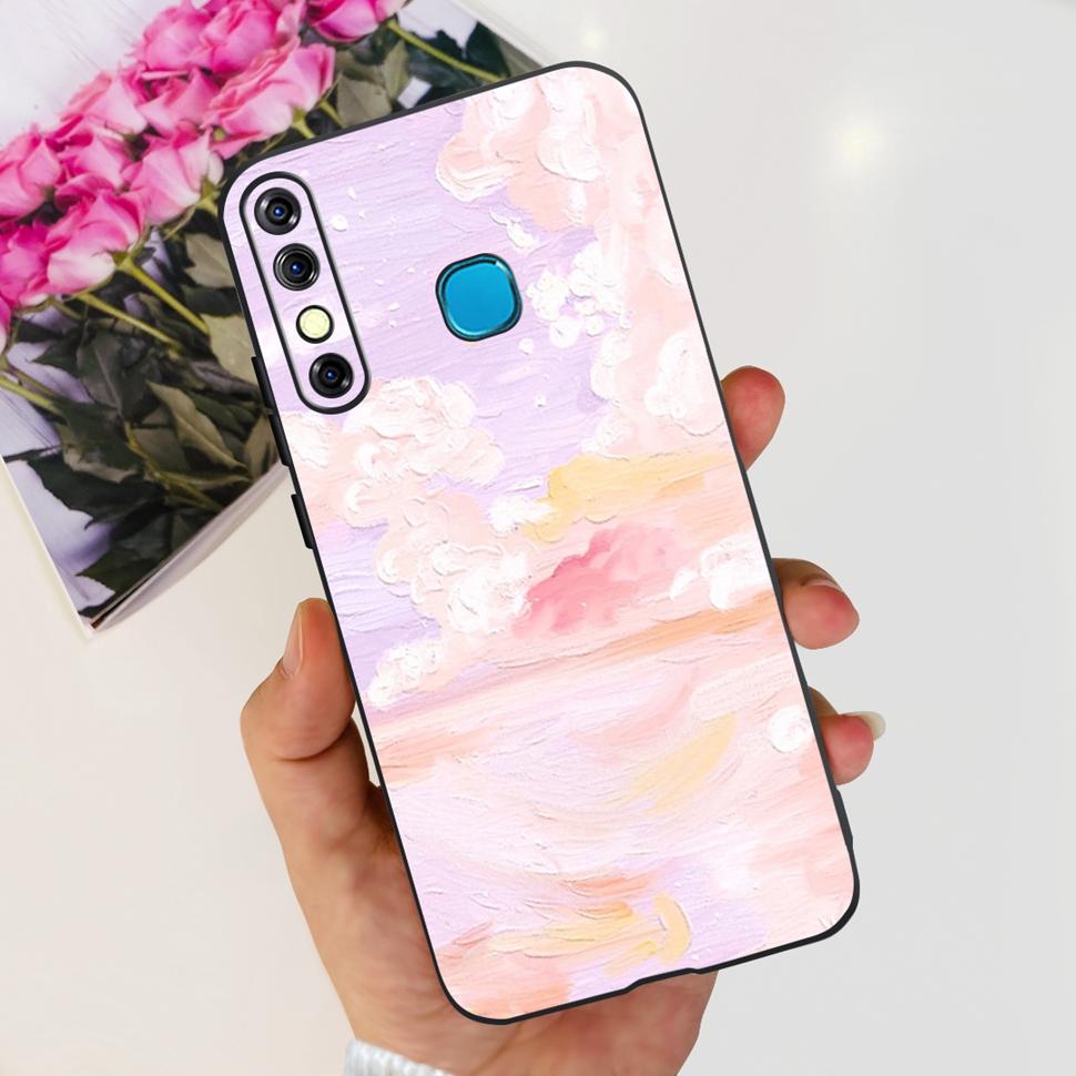 For Infinix Hot 8 2019 Case Cute Panda Butterfly Soft TPU Phone Case For Infinix Hot 8 Hot8 Back Cover X650C X650B Coque Bumper