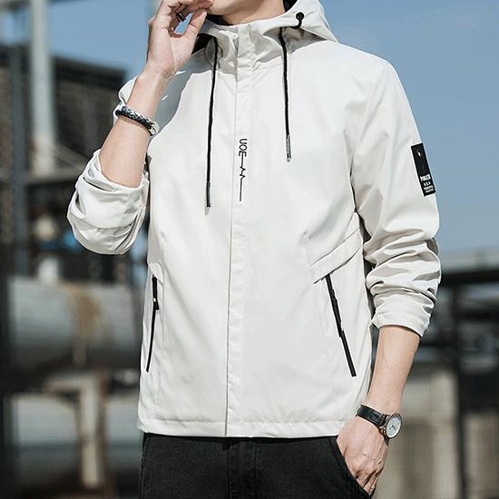 Herrenjacke Frühling und Herbst Koreanische Version Lose Lässige Arbeitsjacke Herren Kapuzenjacke Mode Herrenbekleidung