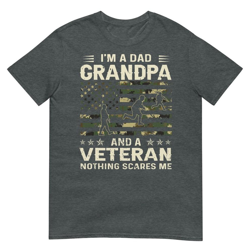 Im A Dad Grandpa And Veteran Fathers Day American Flag TShirt