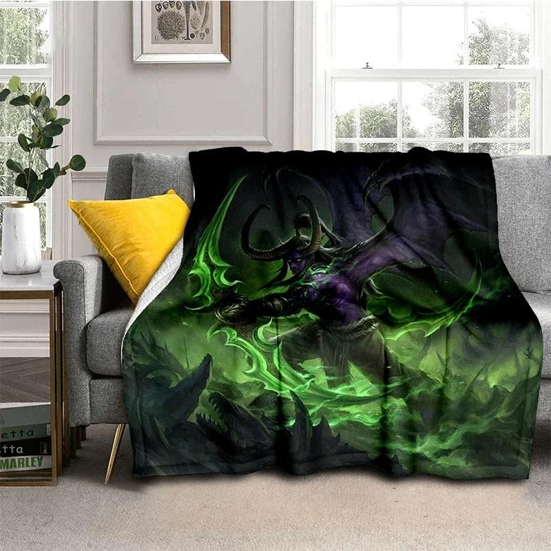 3D World Warcraft Super Burning Beauty Printed Blanket Creativity Super Soft Flannel Is Suitable For Sofa Or Bed Yoga Blanket